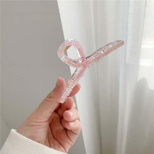 Oaoleer New Women Hair Clip Acrylic Hairpins Cross Transparent Hair Crab Claws Hair Clamps For Women Hair Accessories