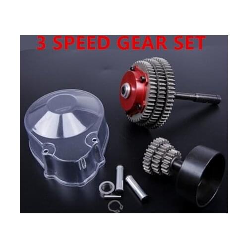 All metal 3-speed adjustable transmission gear assembly for HPI KM ROVAN BAJA 5B 5T 5SC