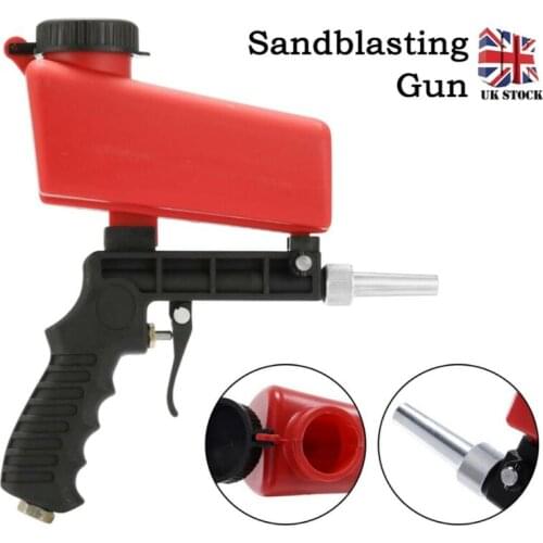 90 PSI Portable Gravity Sandblasting Gun Tool Pneumatic Small Sand Blasting Shot Cleaning Washing Watering