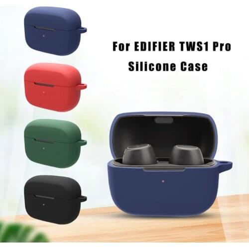 Silicone Shell Protective Cover Dust-proof Shell Anti-fall Earphone Case for EDIFIER TWS1 Pro Wireless Bluetooth Earbuds X6HA