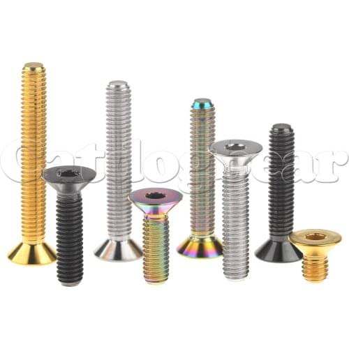 Titanium Ti M3 x 6 8 10 15 mm Countersunk Hexagon Socket Head Screw Bolt for Bicycle Bike support dropshipping 1pcs