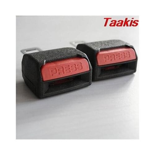 Hot 2 Pcs Universal Seat Belt Clip Black Car Safety Adjustable Belt Clip Car Accessories Safety Belt Buckles Vehicle-mounted Bot