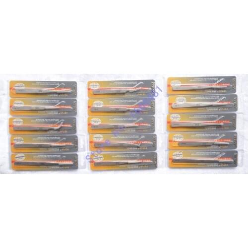 10 pcs/lot VETUS Tweezers Anti-static Stainless Steel Tweezers Repairing Maintenance Tools Free Shipping