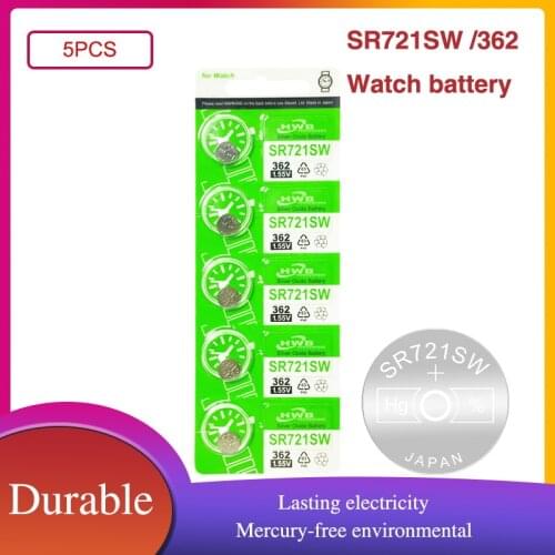 5PCS Brand New Maxell 362 SR721SW V362 GP62 AG11 Watch Battery Button Coin Cell MADE IN JAPAN 100% Original