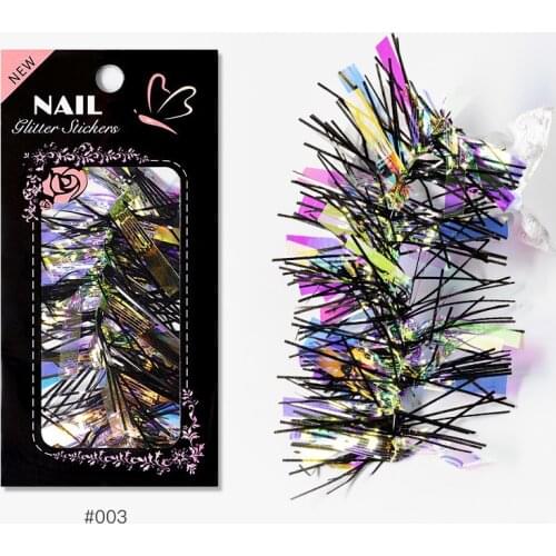 Aurora Nail Art Sticker Irregular Broken Glass Nail Foil Paper Colorful Laser Mirror Nails Holographic Decal Manicure Decoration