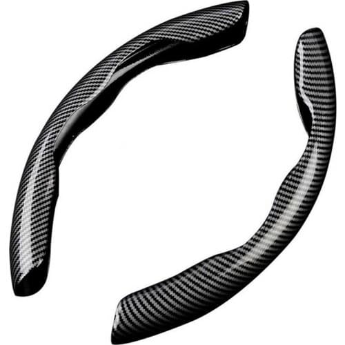 Accessory Car Steering Wheel Cover Carbon Fiber Look Cover Left，right Non-Slip 2 PCS