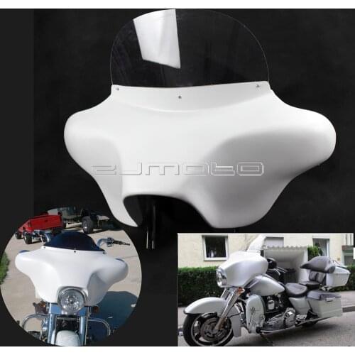 White 6 x 9 Speakers Batwing Headlight Fairing Windshield For Harley Touring FLHR Road King EFI Custom FLHRS Classic FLHRC CVO