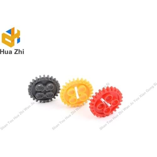 Building Blocks Parts 24505 10PCS Technic Gear 24 Tooth [New Style with Single Axle Hole][Type 2] LEGOING MOCS Education