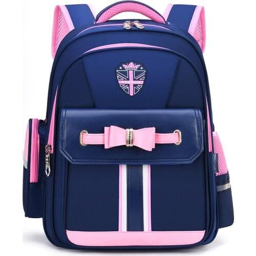 Kids Fashion Aristocratic Academy Orthopedics School Backpack Children High Capacity Schoolbag For Boys Girls All Open Space Bag