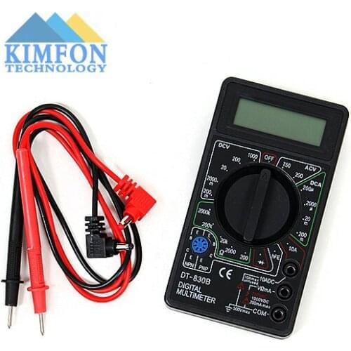DHL Fedex 100pcs/lot LCD Digital Multimeter DT830B 9V Battery Free Shipping