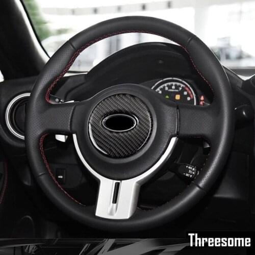 SRXTZM For Subaru BRZ 2013 2014 2015 2016 2017 Car Styling Steering Wheel Carbon Fiber Car Stickers Decorative Cover Trim