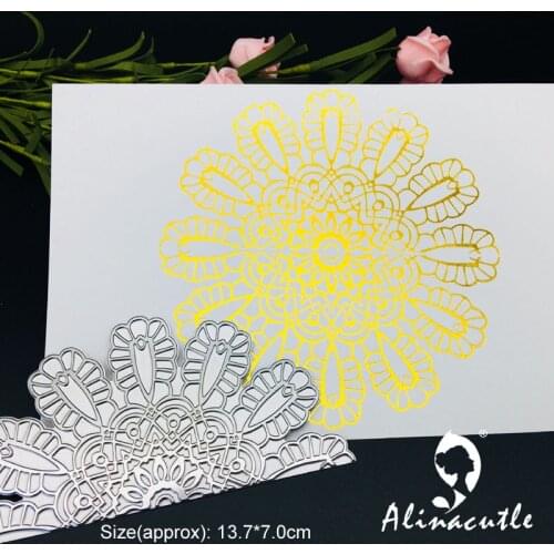 Hot Foil Plate hot foil stamping metal die semiCircle Flower Doily DIY Scrapbook Paper Craft Handmade Card Art