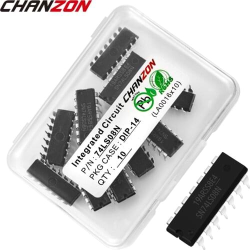 10PCS/LOT SN74LS08N DIP14 SN74LS08 DIP 74LS08N 74LS08 Integrated Circuit Cmos Inverter Semiconductor New IC Original In Stock
