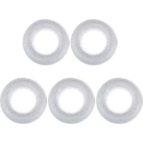 5pcs Polystyrene Styrofoam Foam Ring White Craft Balls For DIY Christmas Party