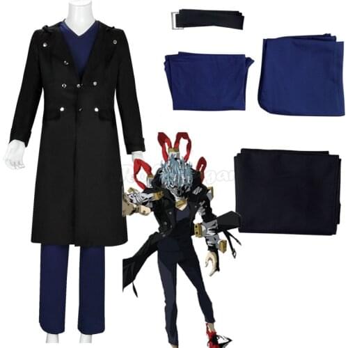 Anime Cosplay Boku no/My Hero Academia Shigaraki Tomura Black Trench + Pant Sets Men Halloween Carnival Show Costume C179M251