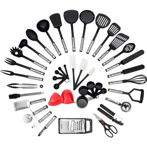 Kitchenware Utensils Set Cooking Tools Non-Stick Spatula Shovel Egg Beaters Colander Measuring Spoon Kitchen Gadget Accessories