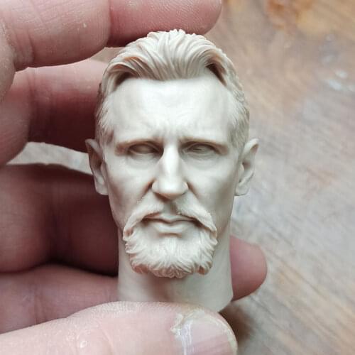 Hot Sales 1/6th Male Master Ninja Limnison Head Sculpture Unpainted White Color For 12inch DIY Figures Collectable