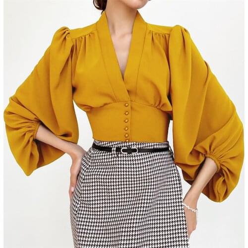 LINLING Blouses With Sleeves