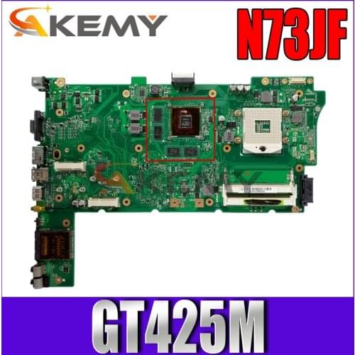 Akemy N73JF Laptop motherboard for ASUS N73JQ N73JF N73JG N73J N73 original mainboard 100%Test GT425M