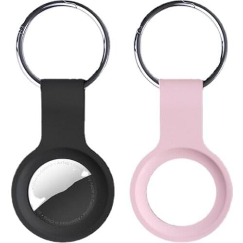 Soft Liquid Silicone Protective Case For Air Tags Cover Hangable Keychain Locator Tracker Protector Sleeve for Airtags Cases