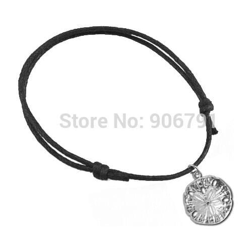 Wholesale 50pcs a lot alloy sand dollar charm handmade bracelet