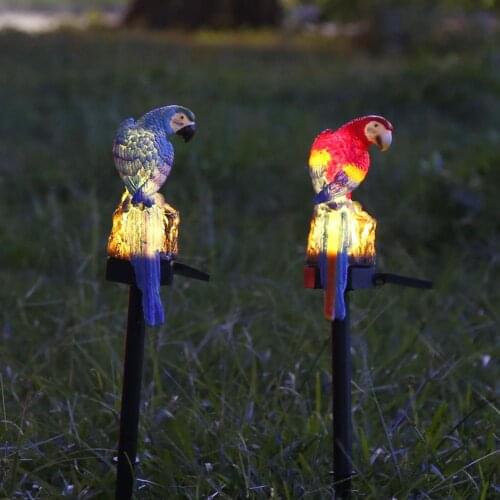 Outdoor Solar Power LED Parrot Lawn Night Light Waterproof Garden Courtyard Road Landscape Parrot Decorative Lights