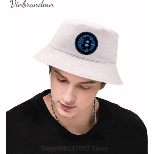 Crypto Bitcoin Cryptocurrency 3D Print Logo Coin Symbol Fisherman Hat Basic Fun Graphic Panama Bucket Hat