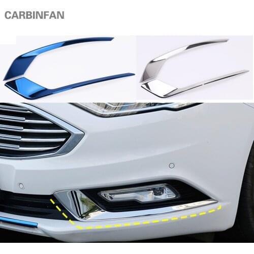 Stainless Front Fog Light Lamp Eyebrow Cover Trim For Ford Mondeo / Fusion 2017 2018 2 Pcs/Set Car Accessories Sticker C761