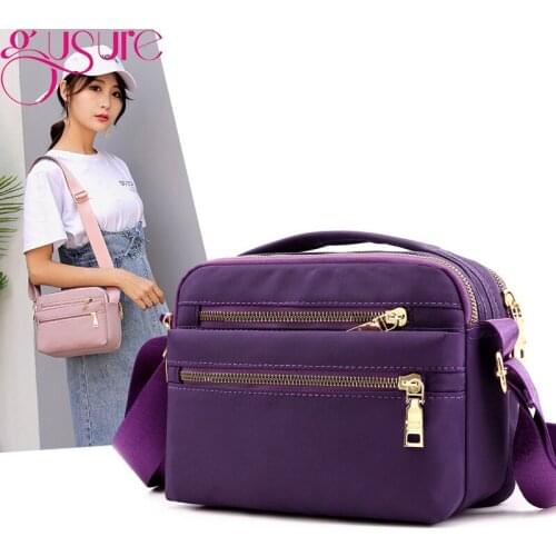 Gusure Casual Crossbody Bag For Women Fashion Brand Shoulder Bag Nylon Cloth Waterproof Hand Bag and Purse Ladies Messenger Bags