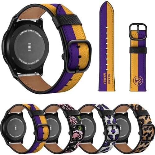 Printing Leather Watch Band Strap Smart Watch and Traditional Watch Wristband Bracelet Replacement for Samsung Galaxy Watch 46mm