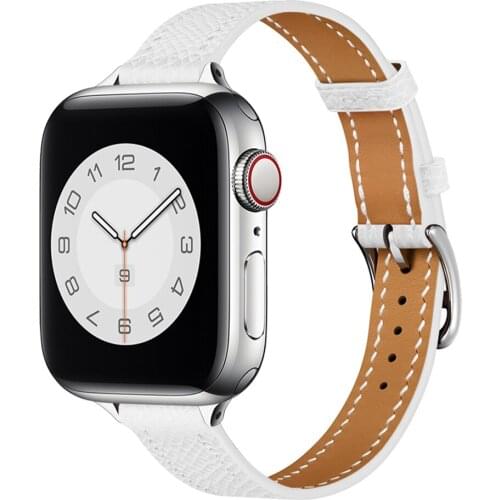 Popular Slim Genuine Leather Loop for iwatch 6 se/5/4/3/2/1 for Apple Watch Band 38mm 42mm Strap 44mm 40mm Wristband Accessories