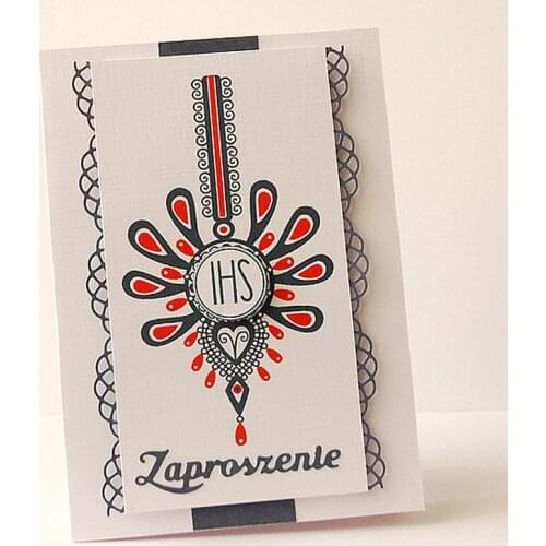 Zaproszenie Polish Language DIY Cutting Die Scrapbooking Handmade Decoration Paper Card Album Making Embossing Template