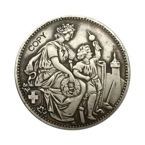 Switzerland 5 Franken Shooting Festival 1865 coins copy