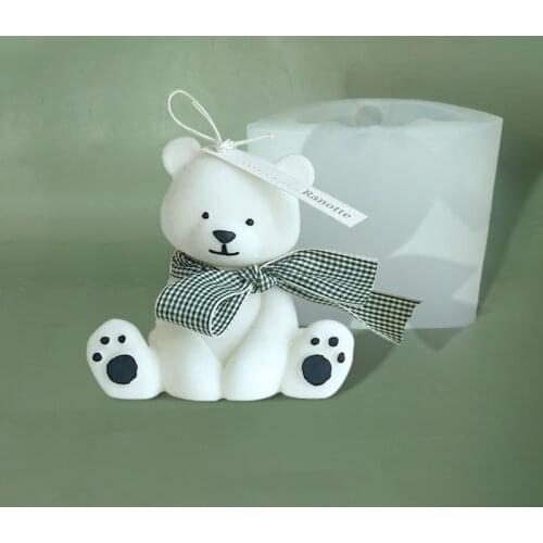 3D Silicone Mold DIY Bear Animal Mold Cake Decorating Tools Aromatherapy Making Handmade Wax Molds Cake Chocolate Dessert Mold