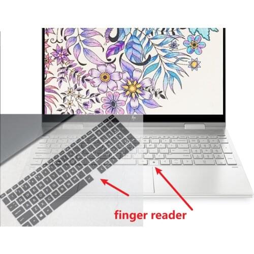 For HP Envy 17 17.3 2021 with Fingerprint Reader 17t 17M-ch0013dx 17-cg Silicone Laptop Keyboard Cover skin
