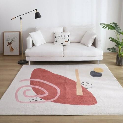 Nordic Cashmere Living Room Carpet Coffee Table Floor Mat Modren Simple Bedroom Bedside Blanket Washable Soft Study Room Blanket