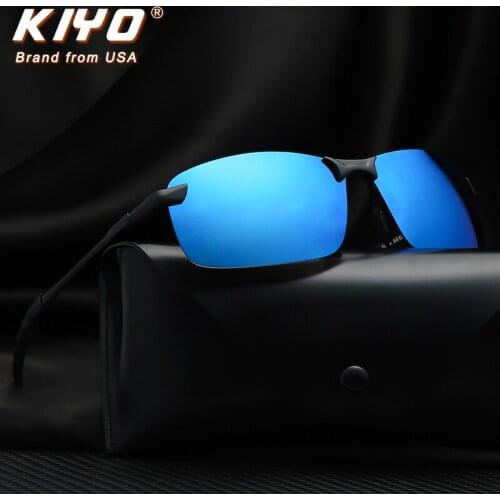 KIYO Brand 2020 New Men Square Polarized Sunglasses Metal Classic Sun Glasses High Quality UV400 Driving Eyewear 3043