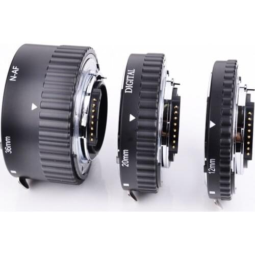 Meike Auto Focus Metal AF Macro Extension Tube Set for Nikon D7100 D7000 D5100 D5300 D3100 D800 D750 D600 D90 D80 DSLR Camera