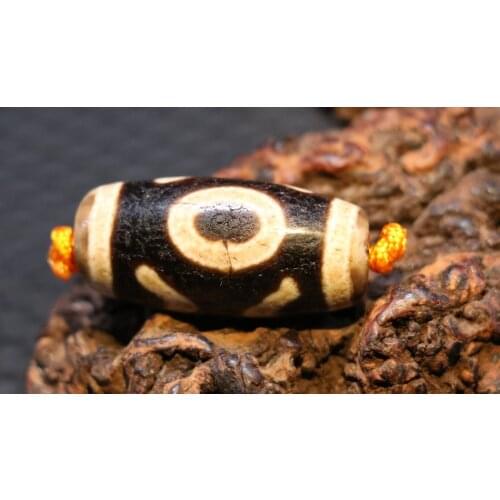 Treasure Unique Magic Power Tibetan Old Agate Phoenix eye dZi Bead Pendant A T Timestown UPD22