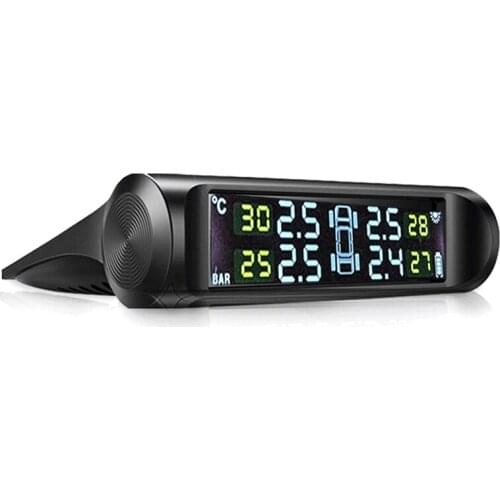 Universal Wireless TPMS Tyre Pressure Monitoring System Solar Tyre Pressure Monitor 4 Sensor Auto Security Alarm Systems