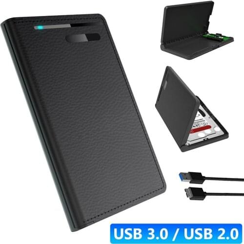 USB 3.0/2.0 10Gbps Flip Type External 2.5inch SATA HDD SSD Hard Disk Drive Case