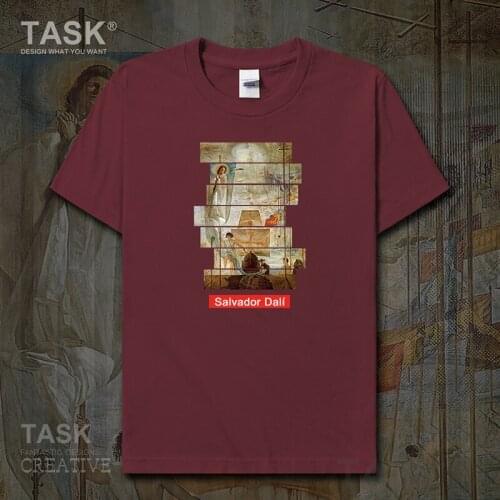 World famous painting series t-shirt Dali New Art Painting Columbos Dream Short sleeve clothes cotton summer Fashion Streetwear