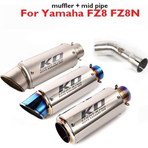 FZ8 FZ8N Motorcycle Exhaust Tip Muffler Escape System Middle Connection Link Mid Pipe for Yamaha FZ8 FZ8N