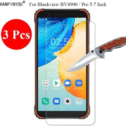 3 Pcs/Lot 9H 2.5D HD Premium Tempered Screen Glass Protector For Blackview BV4900 / Pro 5.7" Protective Film + Clean Tools