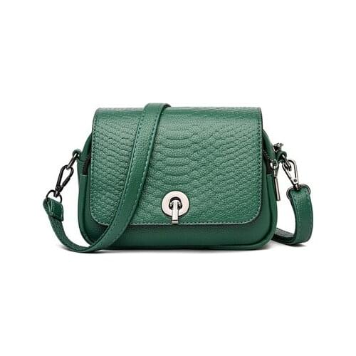 Women novelty alligator pattern small flap crossody bag for female green black red dark blue vegan leather shoulder bag