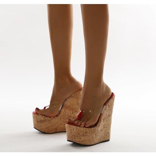 European Spring Open Toe Sandals Shoes Comfortable Wedges Heel Sandals Women Size 35-42