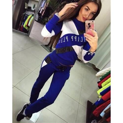 2 Piece Set Women Tracksuit Autumn Clothes Colorblock Long Sleeve Pullover Top and Pants Sport Jogger Suit Female Casual Outfits