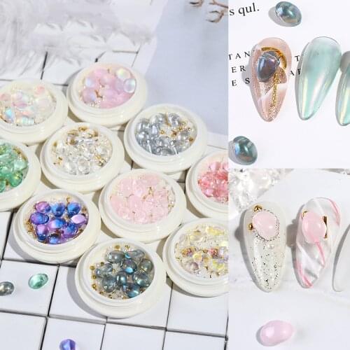 1 Box Mixed 3D Nail Art Decorations Crystal Gems Pearl Rivets Charm Manicure Accessories