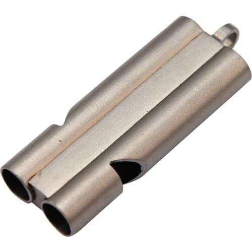 1pc Pure Titanium Hiking Camping Survival Whistle Aluminum With Key Chain Emergency Whistles Gear Lanyard 40cm