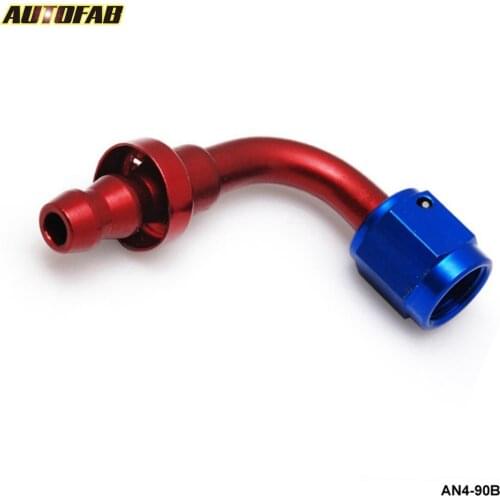 10pcs /set 90Degree High Performance AN-4 Hose End Fitting Aluminum Oil cooler hose fitting AF-AN4-90B